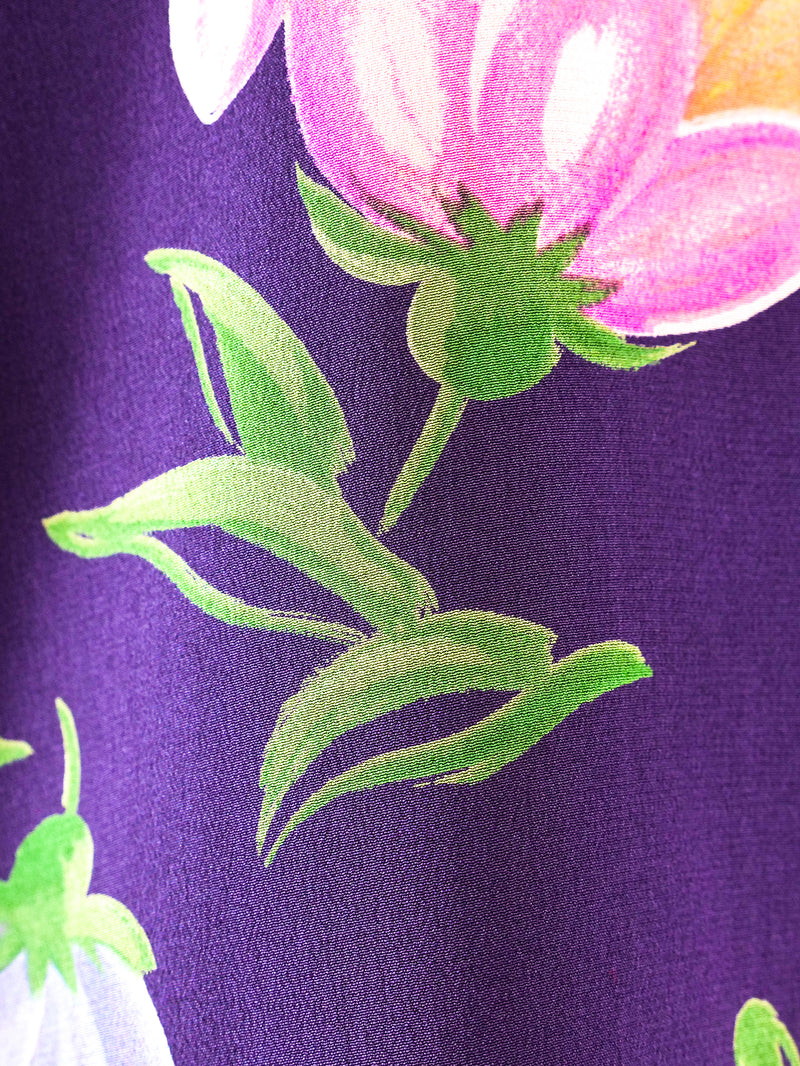 Ungaro Floral Printed Silk Blouse Top arcadeshops.com