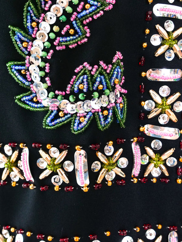 Embellished Satin Maxi Dress Dress arcadeshops.com