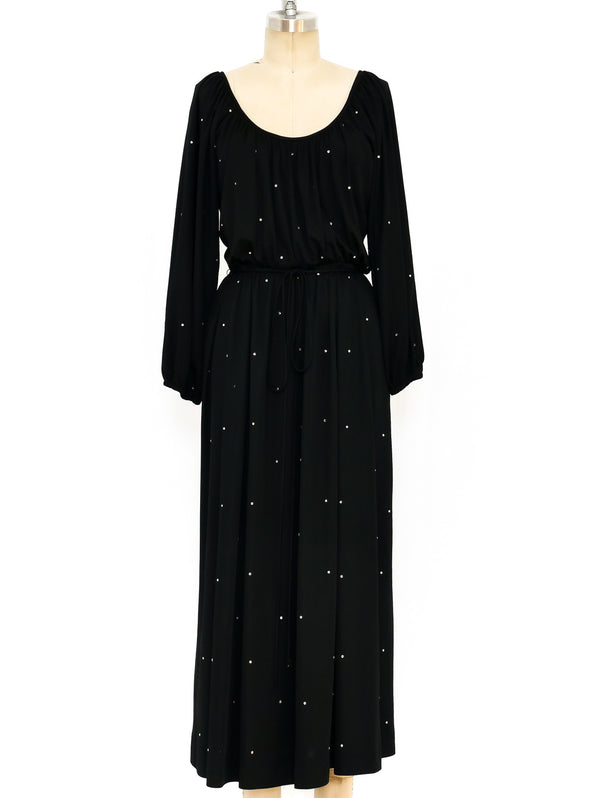 Donald Brooks Rhinestoned Jersey Maxi Dress Dress arcadeshops.com