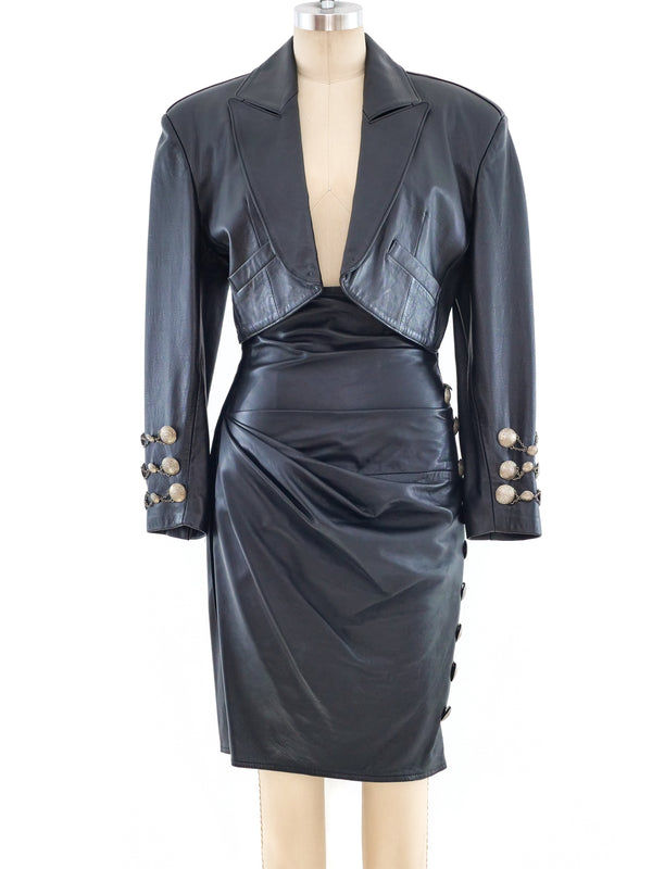Concho Embellished Leather Ensemble Suit arcadeshops.com