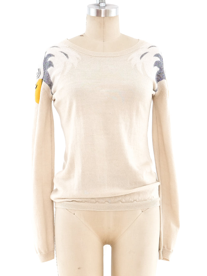 Jean Charles de Castelbajac Eagle Intarsia Sweater Top arcadeshops.com