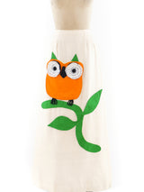 Owl Applique Skirt Bottom arcadeshops.com