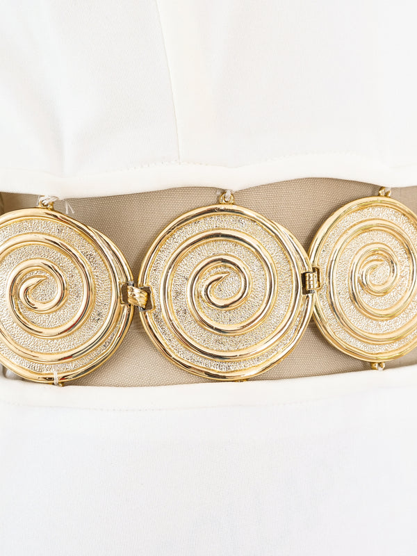 Open Midriff Medallion Embellished Maxi Dress Dress arcadeshops.com