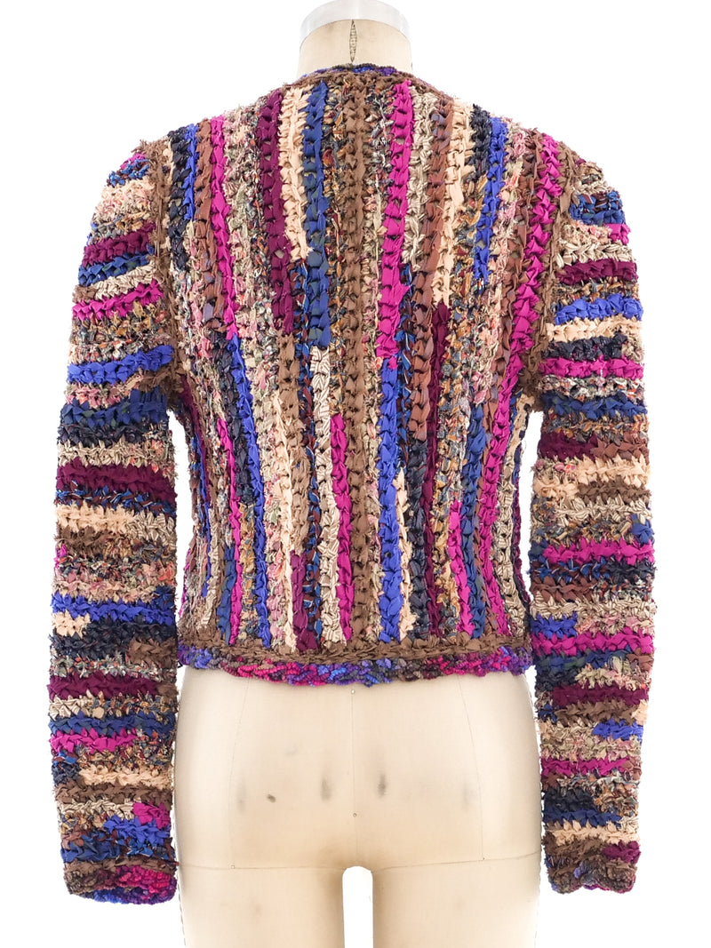 Ribbon Knit Cropped Jacket Jacket arcadeshops.com