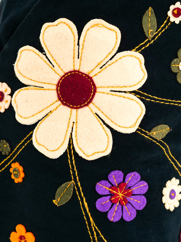 Dolce and Gabbana Floral Applique Pants Bottom arcadeshops.com