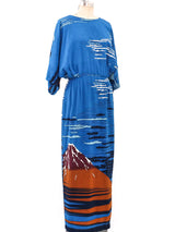 Mt Fuji Printed Maxi Dress Dress arcadeshops.com