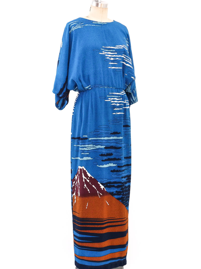 Mt Fuji Printed Maxi Dress Dress arcadeshops.com