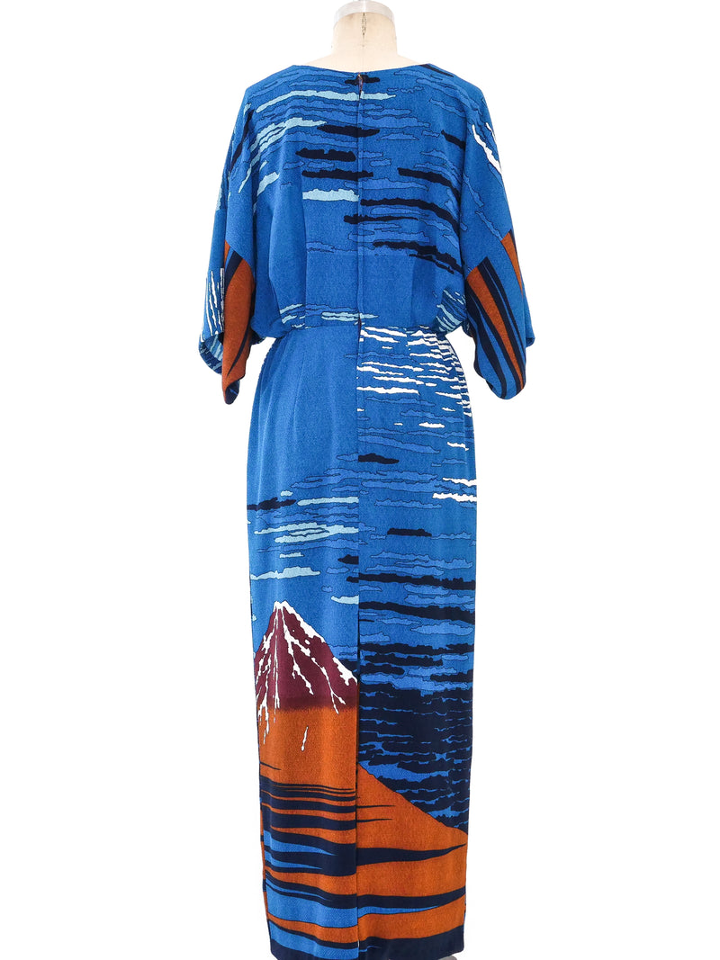 Mt Fuji Printed Maxi Dress Dress arcadeshops.com