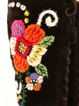 Miu Miu Floral Embroidered Suede Boots, 38 Accessory arcadeshops.com