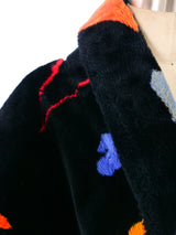 Donnybrook Heart Motif Faux Fur Coat Outerwear arcadeshops.com