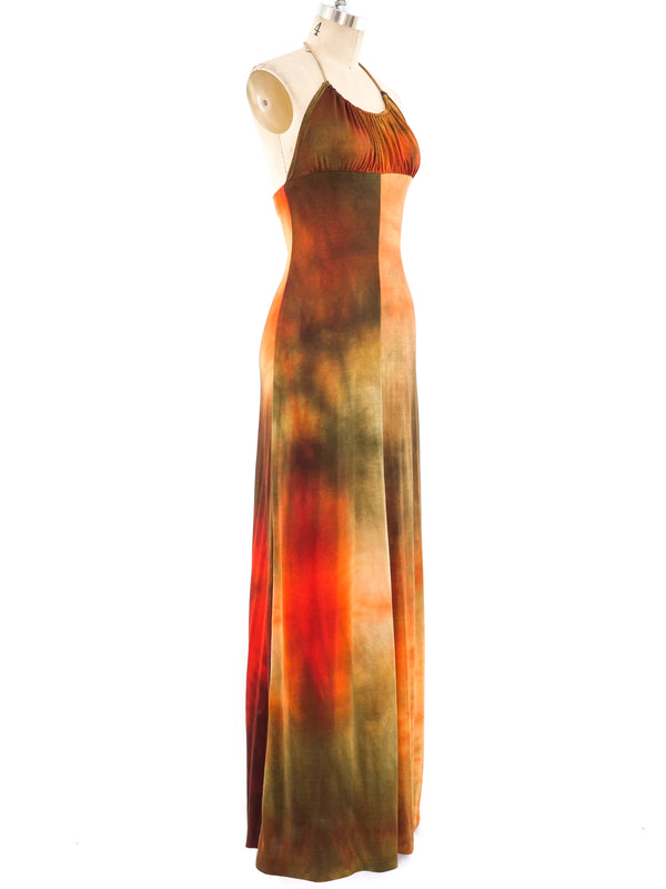 Tie Dye Halter Dress Ensemble Suit arcadeshops.com
