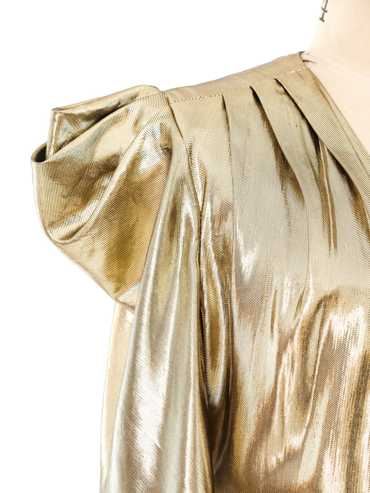 Lillie Rubin Gold Lamé Wrap Dress