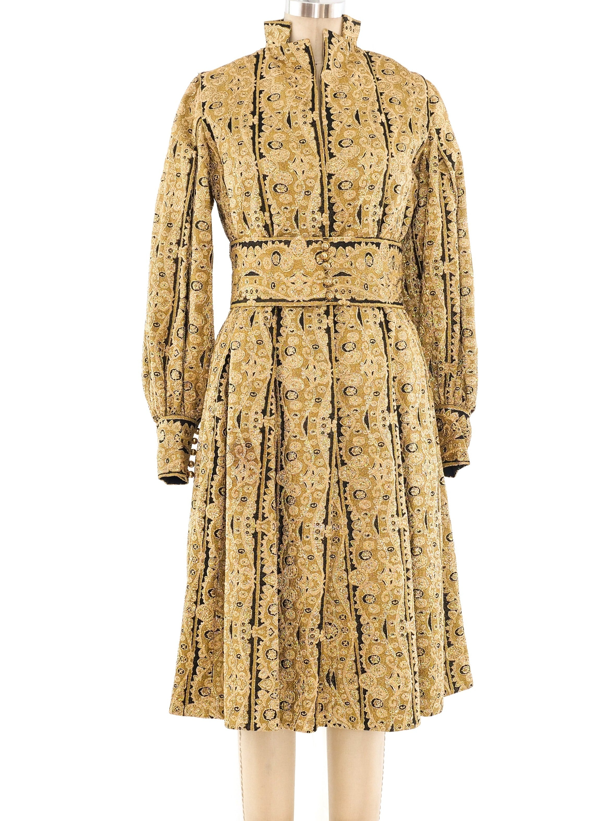 Pauline Trigere Brocade Dress