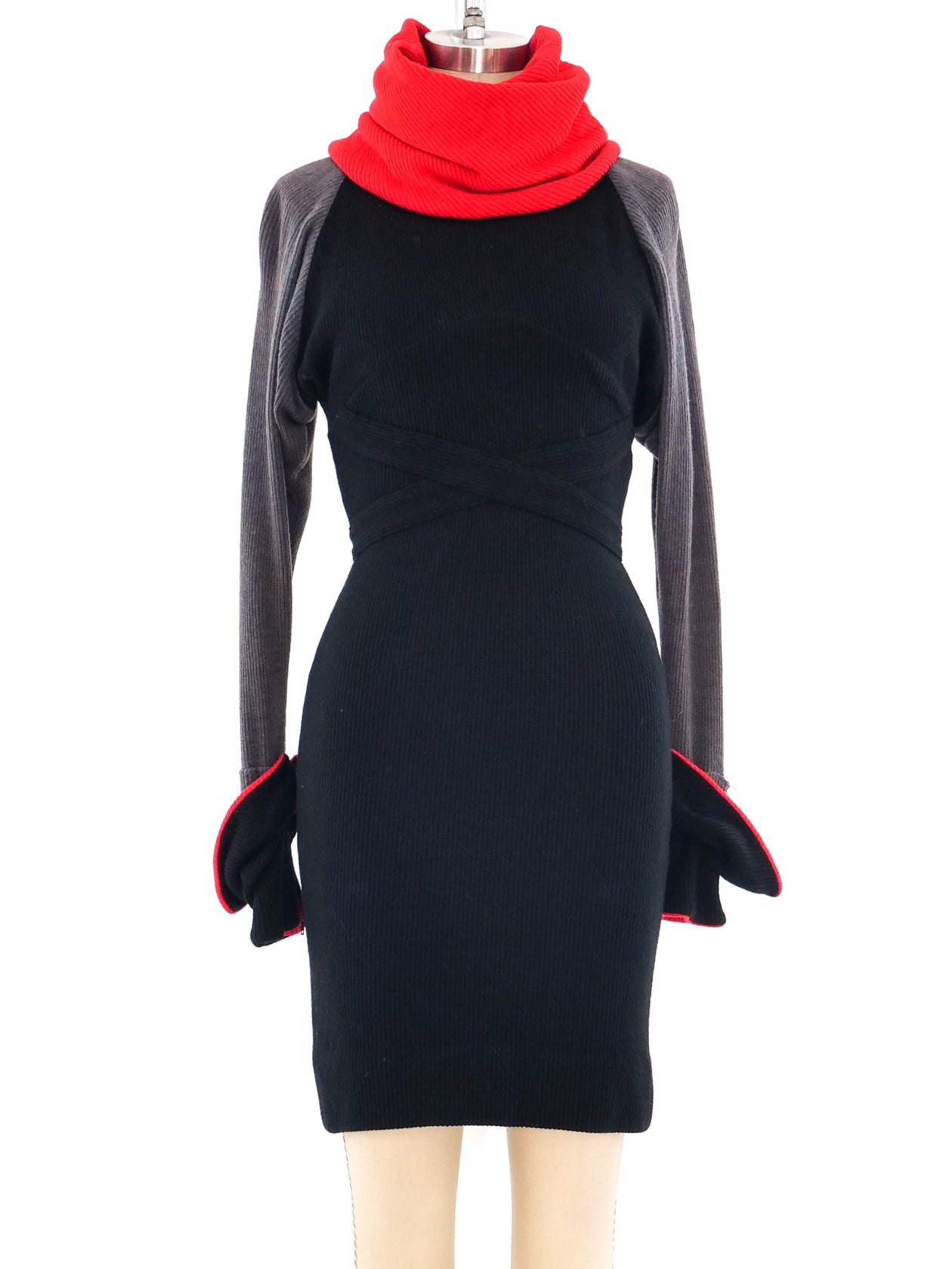 Chloe Colorblock Knit Sweater Dress