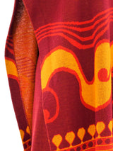 Graphic Knit Poncho Ensemble Suit arcadeshops.com