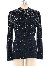 1950's Pierre Balmain Rhinestoned Wool Jersey Top Top arcadeshops.com