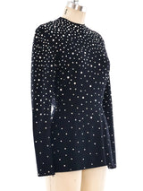 1950's Pierre Balmain Rhinestoned Wool Jersey Top Top arcadeshops.com