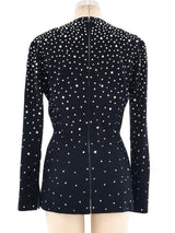 1950's Pierre Balmain Rhinestoned Wool Jersey Top Top arcadeshops.com