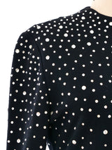 1950's Pierre Balmain Rhinestoned Wool Jersey Top Top arcadeshops.com