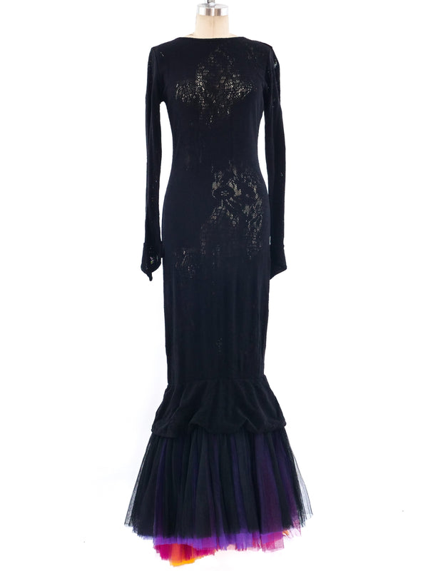 Yvan and Marzia Tulle Trimmed Mermaid Dress Dress arcadeshops.com