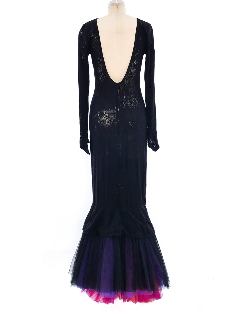 Yvan and Marzia Tulle Trimmed Mermaid Dress Dress arcadeshops.com