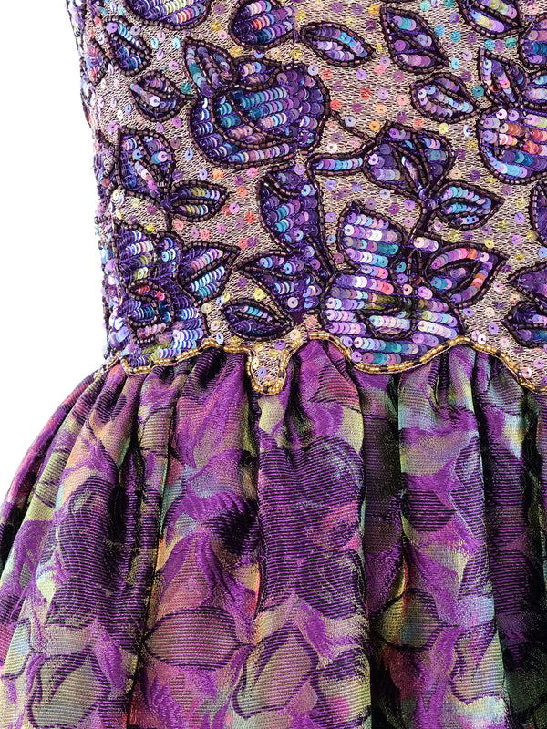 Mary McFadden Embellished Strapless Floral Dress Dress arcadeshops.com