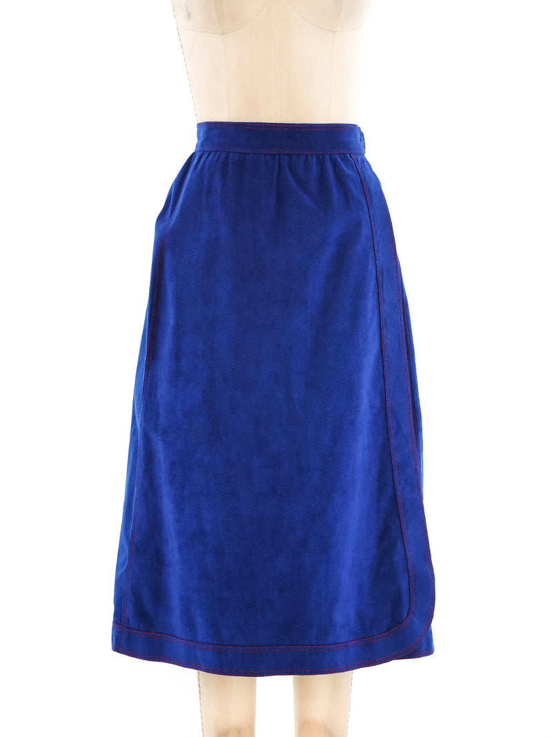 Stephen Burrows Electric Blue Ultrasuede Ensemble Suit arcadeshops.com