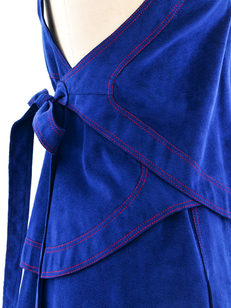 Stephen Burrows Electric Blue Ultrasuede Ensemble Suit arcadeshops.com