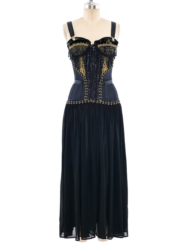 Embellished Bustier Dress Dress arcadeshops.com