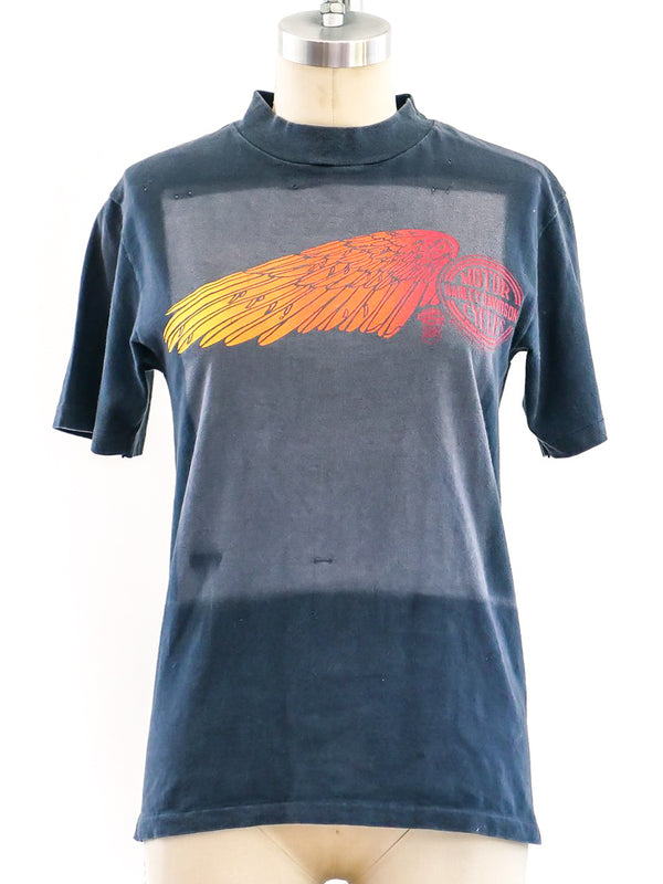 Faded Harley Davidson Wing Graphic Tee T-shirt arcadeshops.com