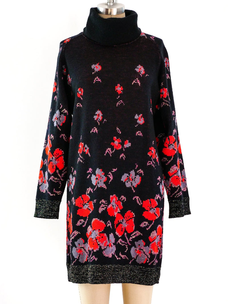 Fiorucci Floral Intarsia Sweater Dress
