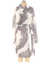 John Galliano Lace Printed Chiffon Dress Dress arcadeshops.com