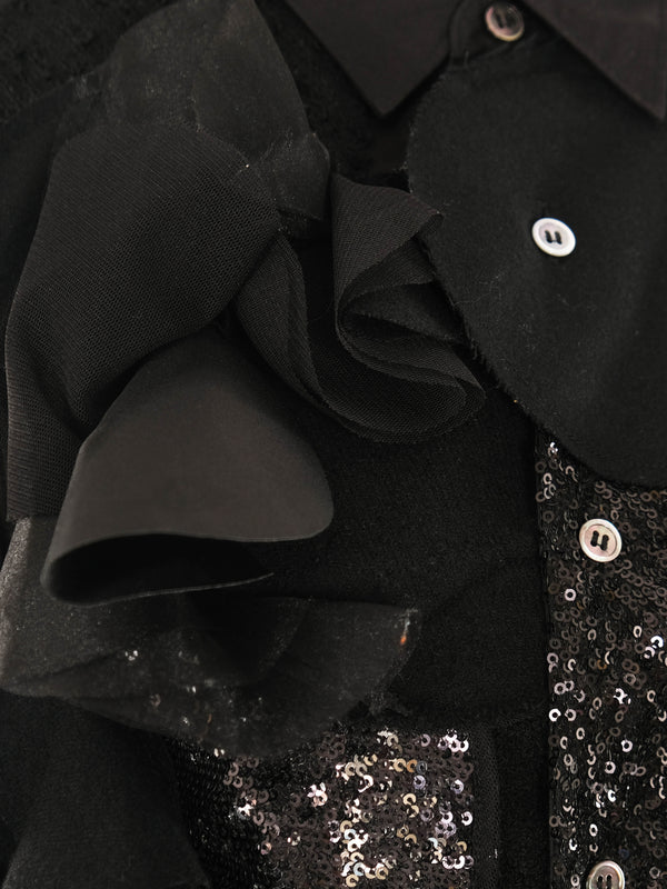 Junya Watanabe Deconstructed Petal Applique Shirt Top arcadeshops.com