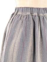 Issey Miyake Plantation Striped Midi Skirt Bottom arcadeshops.com