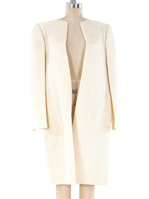 Mary McFadden Quilted 3/4 Length Jacket Jacket arcadeshops.com