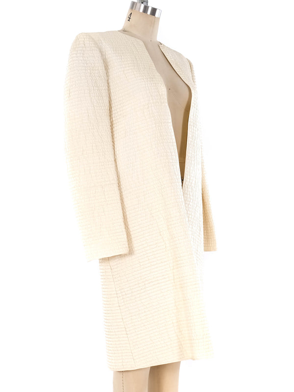 Mary McFadden Quilted 3/4 Length Jacket Jacket arcadeshops.com