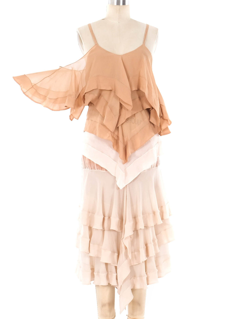 Yves Saint Laurent Tiered Chiffon Dress Dress arcadeshops.com