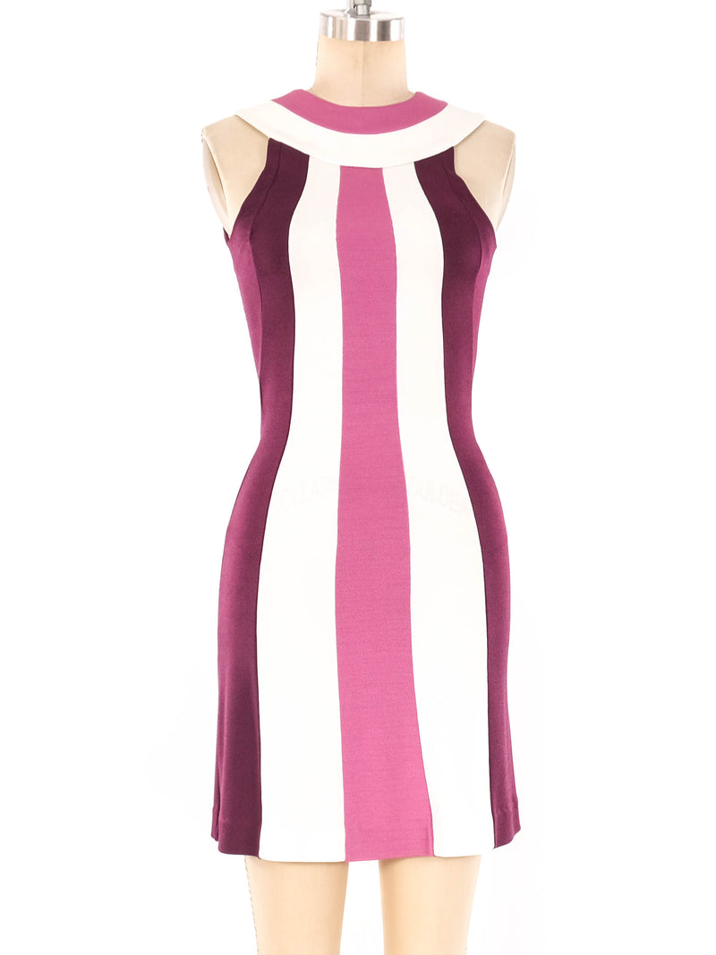 Balenciaga Colorblock Striped Jersey Dress Dress arcadeshops.com