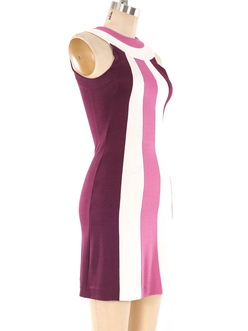 Balenciaga Colorblock Striped Jersey Dress Dress arcadeshops.com