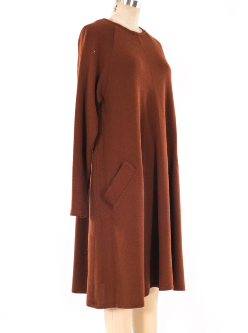 Bill Blass Cognac Sweater Dress Dress arcadeshops.com