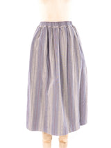 Issey Miyake Plantation Striped Midi Skirt Bottom arcadeshops.com