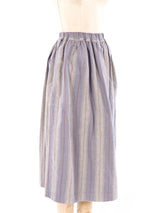 Issey Miyake Plantation Striped Midi Skirt Bottom arcadeshops.com