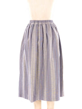 Issey Miyake Plantation Striped Midi Skirt Bottom arcadeshops.com