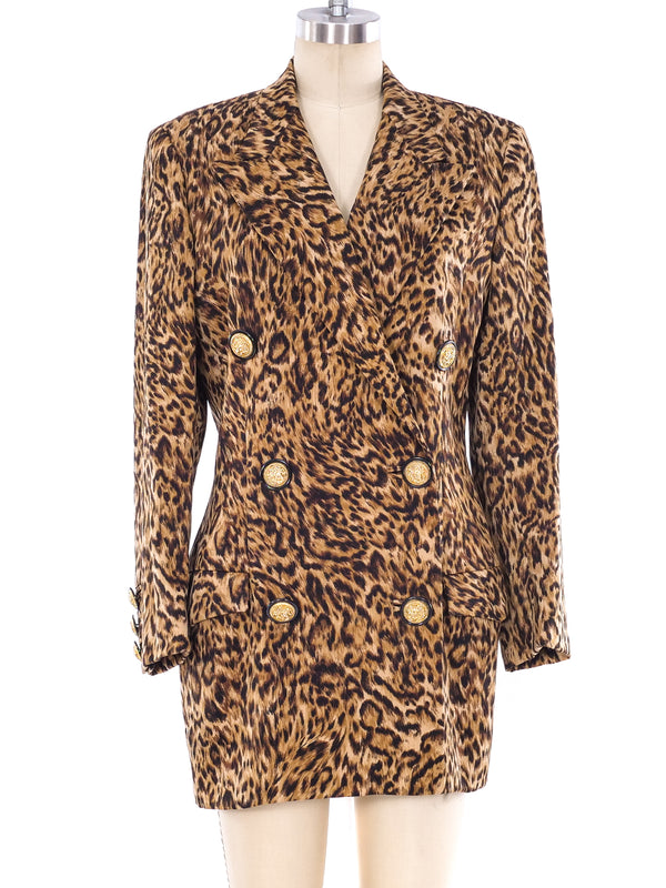 Gianni Versace Leopard Printed Blazer Dress Dress arcadeshops.com