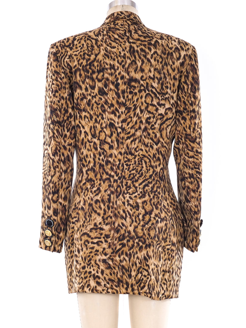 Gianni Versace Leopard Printed Blazer Dress Dress arcadeshops.com