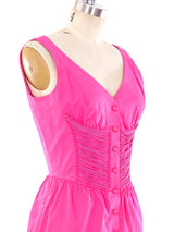 Thierry Mugler Fuchsia Corset Inspired Dress Dress arcadeshops.com