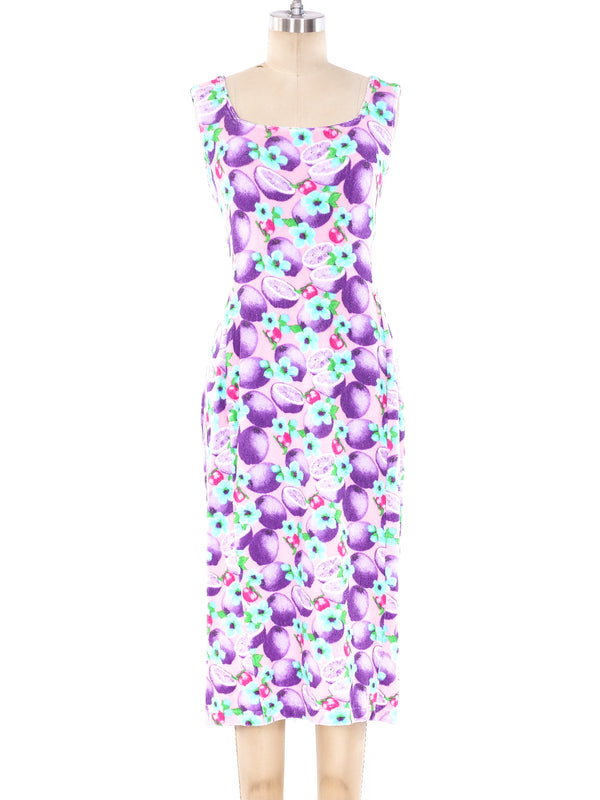 Gianni Versace Fruit Printed Terry Dress Dress arcadeshops.com