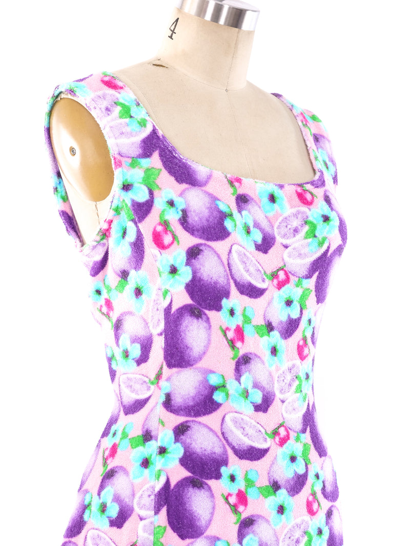 Gianni Versace Fruit Printed Terry Dress Dress arcadeshops.com
