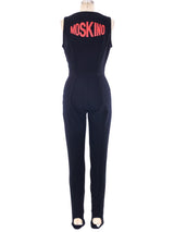 Moschino Logo Stirrup Jumpsuit Suit arcadeshops.com