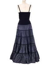 Yves Saint Laurent Tiered Skirt Ensemble Suit arcadeshops.com